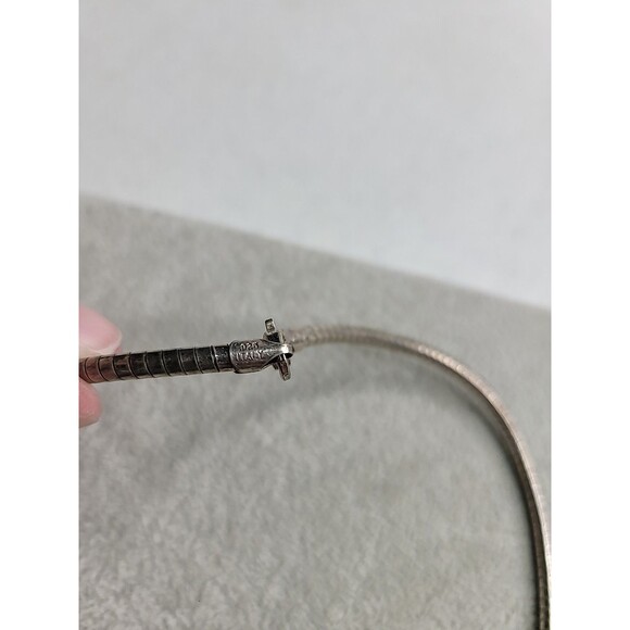 Vintage 925 Italy Sterling Silver Snake Chain Necklace Size 16 Inches Tested - Picture 3 of 16